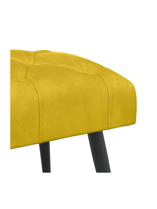 Velvet Yellow Dining Bench 80x40x46cm