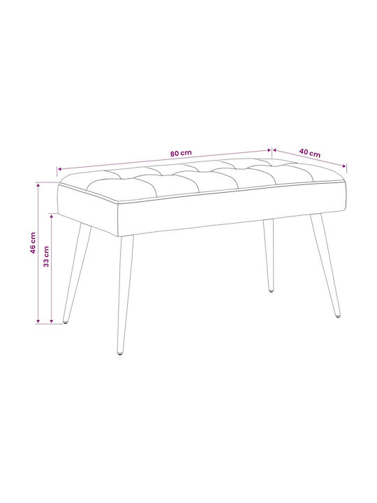 Кадифена Пейка За Трапезария Синя 80x40x46см