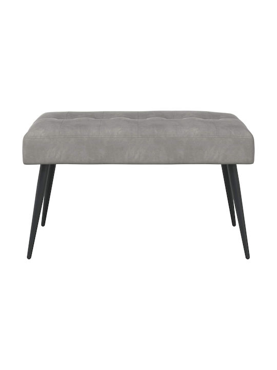 Velvet Light Gray Dining Bench 80x40x46cm