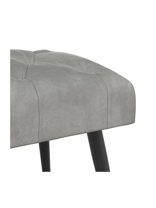 Velvet Dining Bench Light Gray 110x40x46cm
