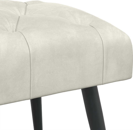 Velvet Dining Bench Cream 80x40x46cm