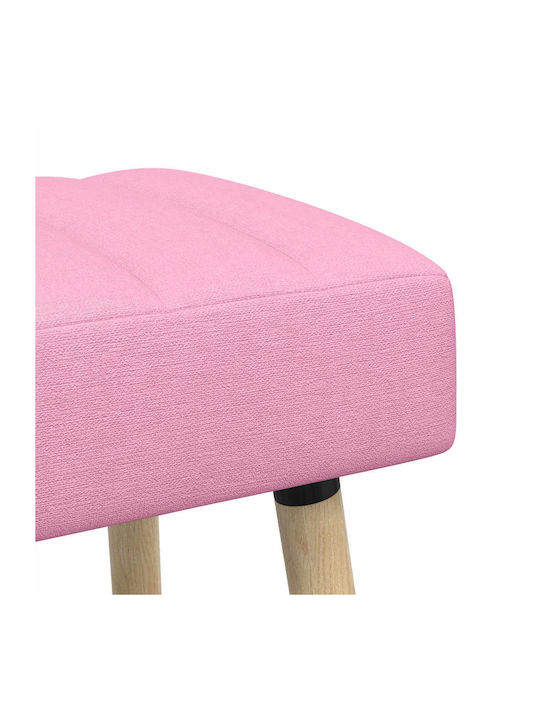Bancă De Bucătărie Cu Material Textil Roz 80x40x46cm