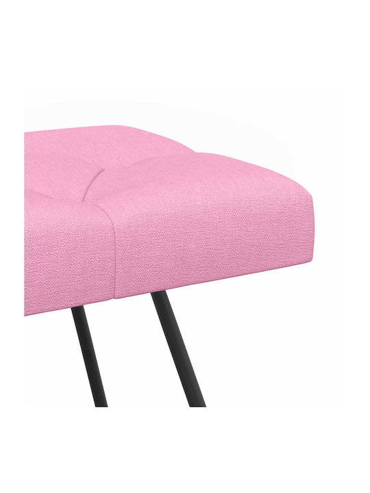 Bancă De Bucătărie Cu Material Textil Roz 80x40x46cm