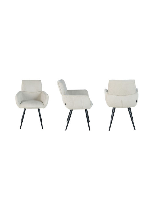 Verba Dining Room Fabric Chair Ecru