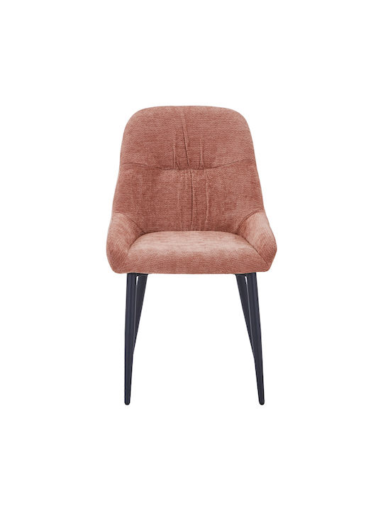 Larissia Dining Chair with Fabric Upholstery Dusty Pink 53x59x89cm
