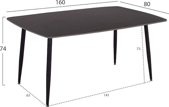 Esszimmermöbel-Set Detton Mit 4 Stühlen 160x80cm