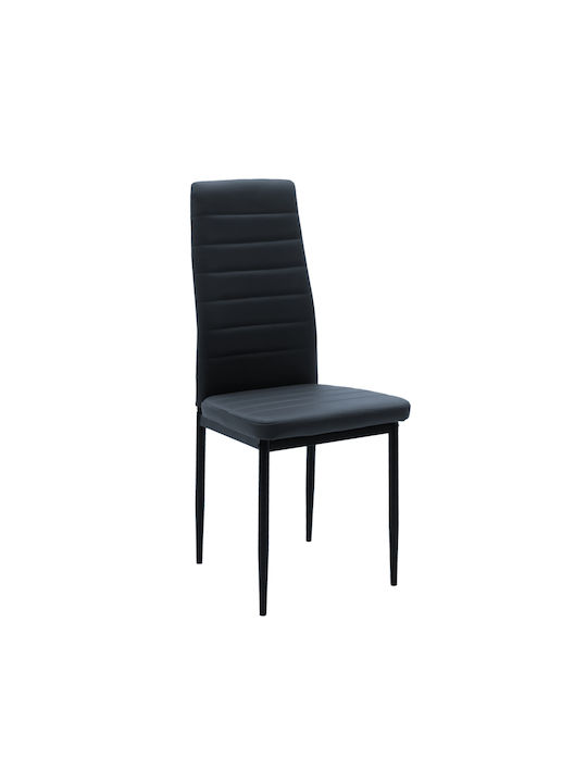Parker Dining Room Artificial Leather Chair Anthracite 42x48x98cm