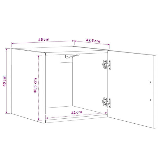 vidaXL Vanity Unit Without Sink W45xD42.5xH40cm Oak
