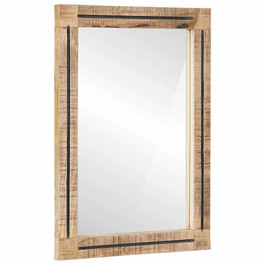 vidaXL Пейка със Смесител и Огледало Ш38xД33xВ160cm Кафяв