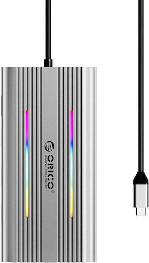 Orico XDR 12in1 RGB USB-C Docking Station με HDMI 4K PD Ethernet Γκρι