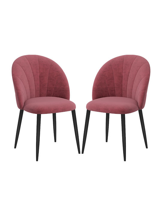 Dining Room Velvet Chair Red 2pcs
