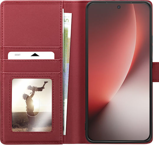 Mayaxess 2 În 1 Husa Wallet Honor Magic 8 Lite Capac Detasabil Bordo