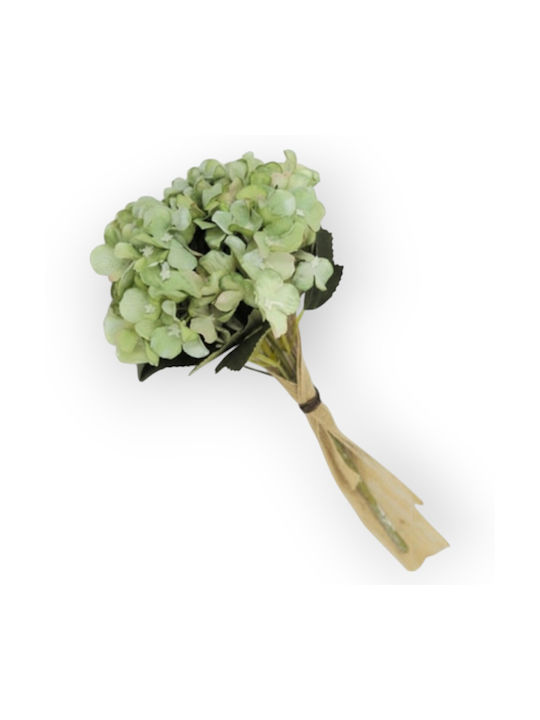 Bouquet Green Hydrangeas Burlap 30x15cm