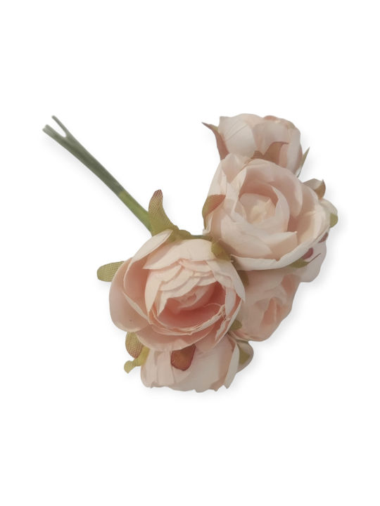 Set Mini 3cm Salmon Roses 6 Pieces