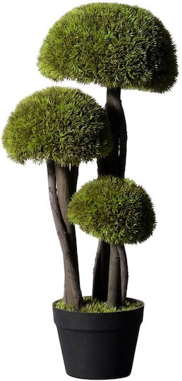 Supergreens Uv Künstlicher Bonsai Baum Moss mushroom Dreifach Grüne 70 cm