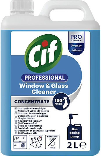 Cif Professional Concentrated Cleaner for Windows & Glass Surfaces 2l