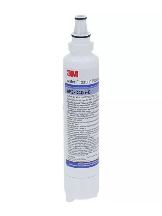 3M Under Sink Water Filter Replacement made of Activated Carbon 0.5 μm