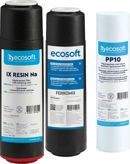 Ecosoft Резервен филтър за вода Обратна осмоза (RO) от активен въглен 10" 3бр
