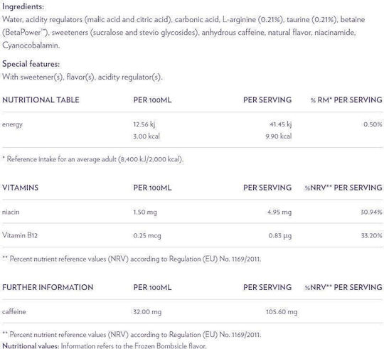 Cellucor C4 Energy Energy-Drink mit Kohlensäure Ohne Zuckerzusatz in Kiste 330ml