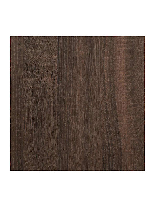 Wand Wohnzimmer Vitrine aus Holz & Metall mit Verglastem Braunen 35.5x35x106.5cm