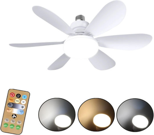 Deckenventilator 52cm mit Leuchte Weiß