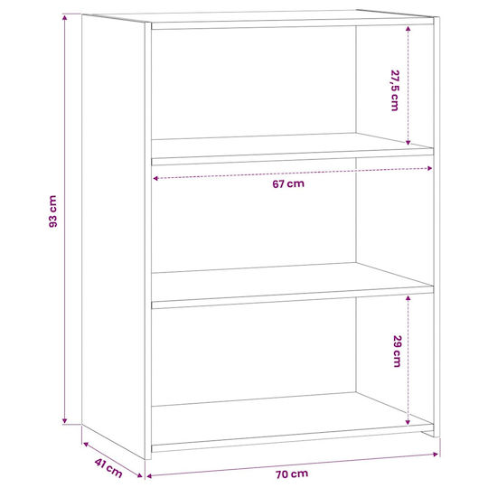 vidaXL Dulap de baie fără lavoar L70xA41xÎ93cm Stejar