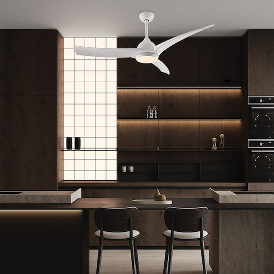 Aca Ceiling Fan 132cm with Light White