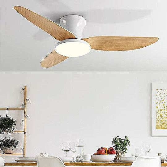 Home Lighting Ceiling Fan 100cm with Light Fixture White