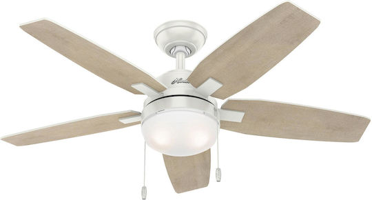 Hunter Arcot Deckenventilator 117cm mit Leuchte Frisches Weiß