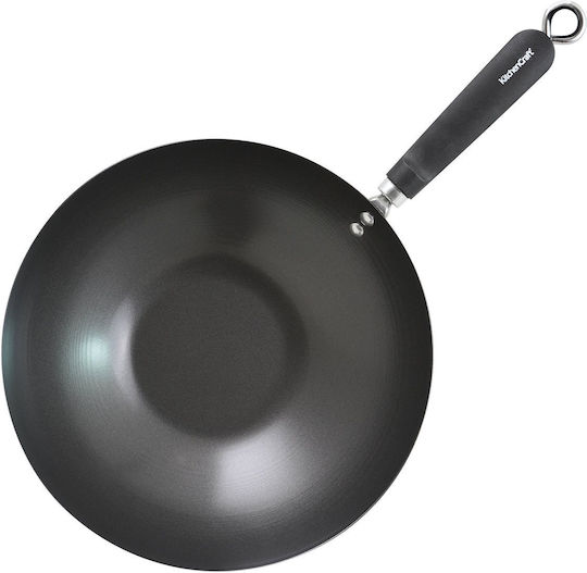 Kitchen Craft Wok από Ανθρακούχο Χάλυβα με Αντικολλητική Επίστρωση 26.5cm
