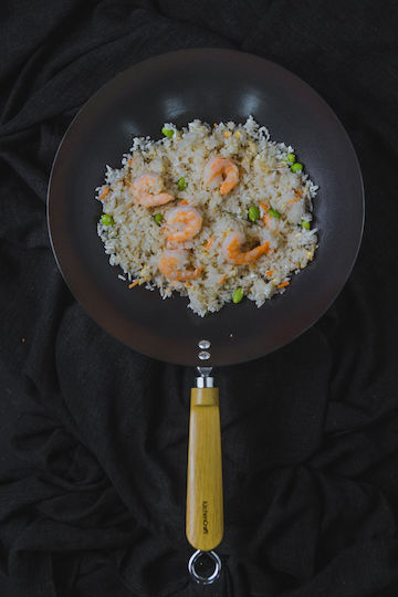 Kitchen Craft Double Wok from Carbon Steel with Non-Stick Coating 30cm