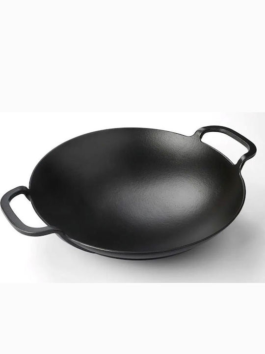 Lava Lava Wok aus Gusseisen mit Emaille Innenbeschichtung 38cm