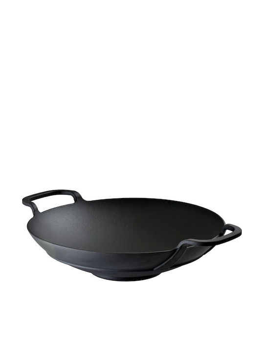 Lava Lava Wok aus Gusseisen mit Emaille Innenbeschichtung 38cm