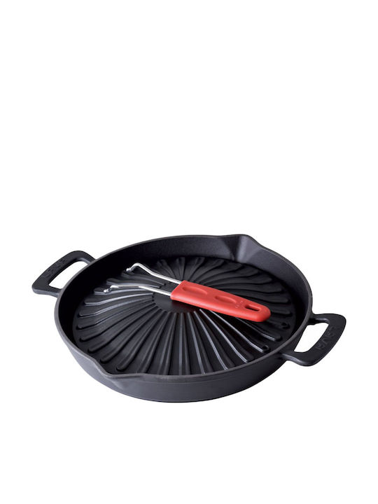 Lava Grill Pan Cast Iron with Enamel Coating 32cm