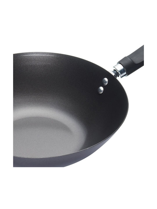 Kitchen Craft Wok από Ανθρακούχο Χάλυβα με Αντικολλητική Επίστρωση 35.5cm