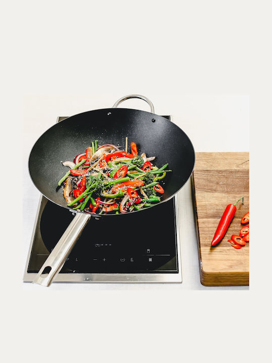 Kitchen Craft Wok aus Kohlenstoffstahl mit Antihaftbeschichtung 35,5cm