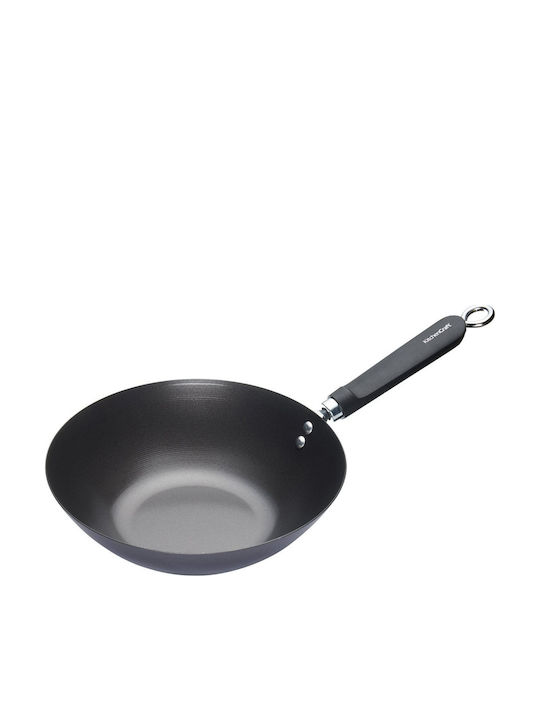 Kitchen Craft Wok aus Kohlenstoffstahl mit Antihaftbeschichtung 30cm