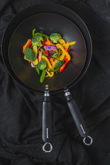 Kitchen Craft Wok made of Carbon Steel with Non-Stick Coating 30cm
