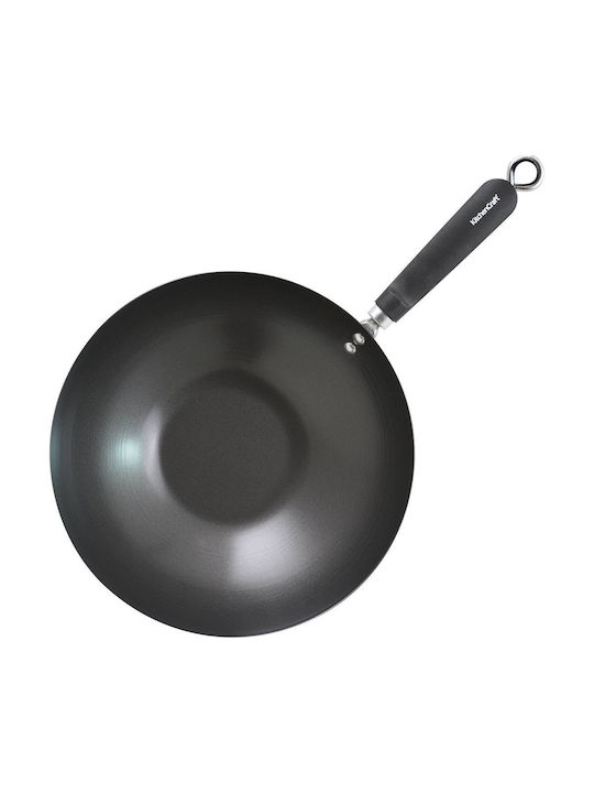 Kitchen Craft Wok aus Kohlenstoffstahl mit Antihaftbeschichtung 30cm