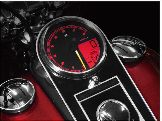 Koso Κοντέρ Ταχύμετρο Μοτοσυκλέτα Harley-davidson 04-10 Softail 04-13 Flhr 04-11 Fxdwg Fxdc Fxdf Στεφάνι Χρώμιο Koso Hd-05 Speedometer Tachometer Chrome Bezel