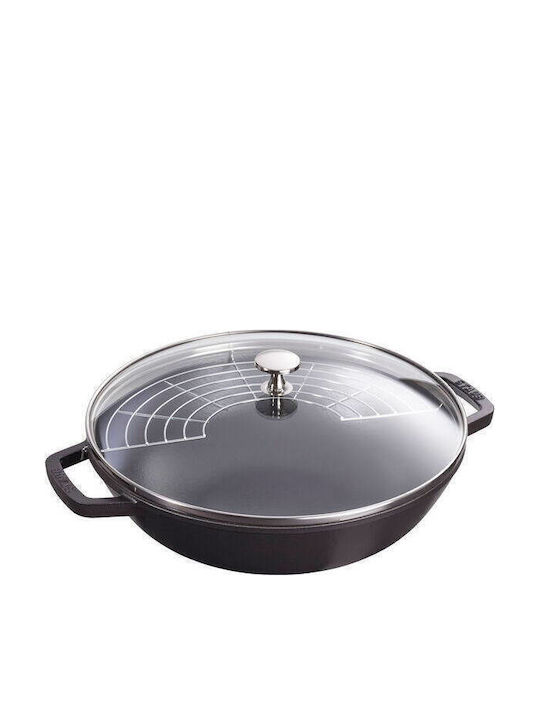 Staub Cast Τηγάνι από Μαντέμι με Καπάκι με Κεραμική Επίστρωση 30cm