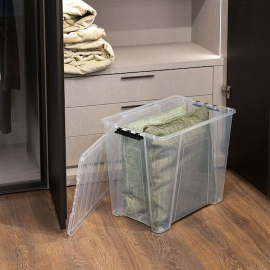 Toomax Jolly 4 Plastic Cutie de Depozitare cu Roți și Capac Transparent 57x39x47cm 1buc