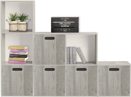5Five Wooden Storage Box with Lid Gray 31x31x31cm 1pcs