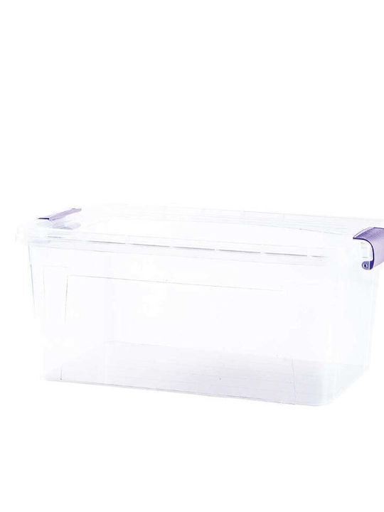 Violet Design Plastic Storage Box with Lid 33x22x15cm 1pcs
