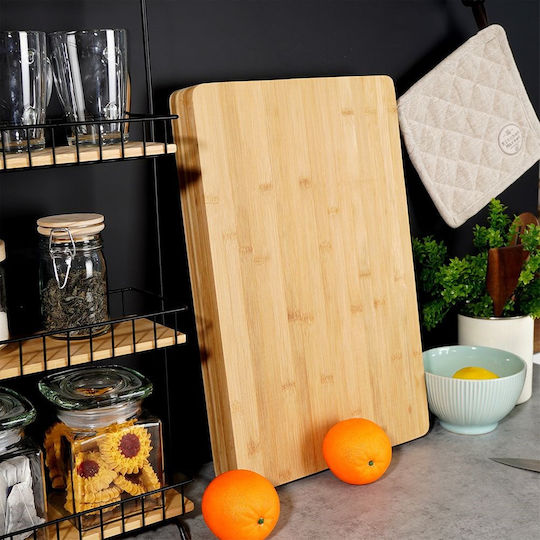 Orion Rectangular Bamboo Chopping Board Brown 46x30cm