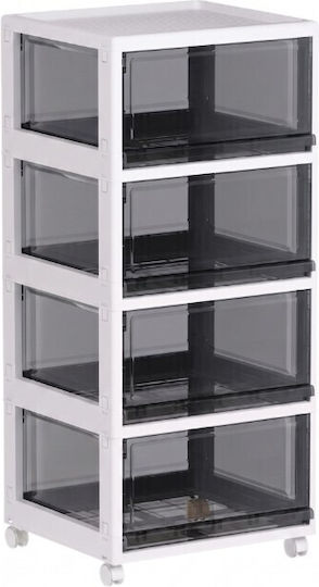 Vesta Συρταριέρα Πλαστική 4 Θέσεων Λευκή 46x42x103cm
