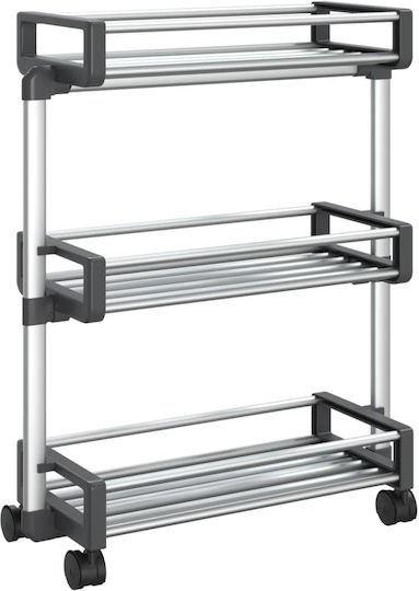 vidaXL Plastic Food Rack Silver 154618 vidaXL Plastic Food Rack Silver 154618