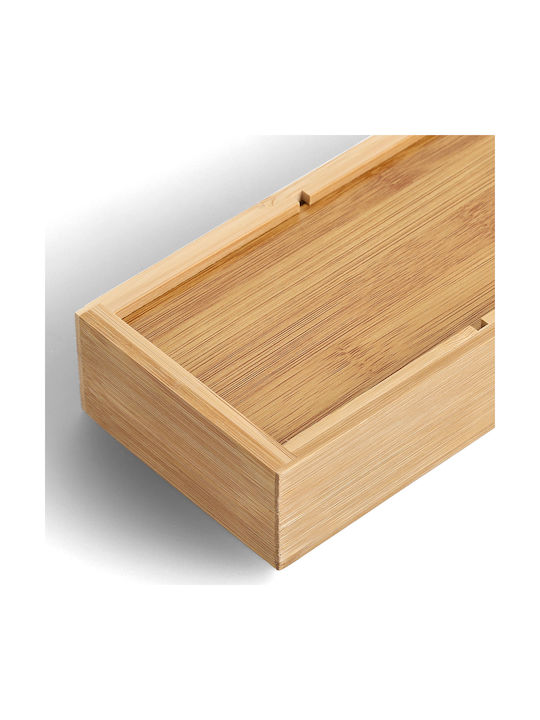Zeller Box General Use with Lid Wooden Beige 28x4.5x4.5cm