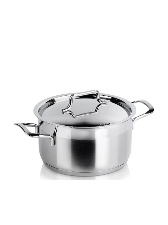 Hascevher Anett Deep Stainless Steel Pot 2.3lt