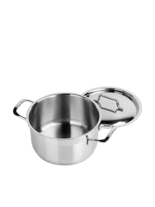 Hascevher Anett Deep Stainless Steel Pot 2.3lt